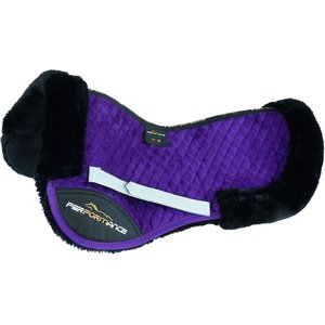 Shires Equestrian Products Performance Suede Half Horse Pad, Plum, 23 x 11-in