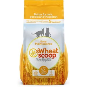 sWheat Scoop Easy Maintenance Clumping Wheat-Corn Cat Litter, 25-lb bag