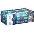 Blue Buffalo Tastefuls Tuna, Chicken, Fish & Shrimp Entrées Variety Pack Flaked Wet Cat Food, 3-oz can, case of 12