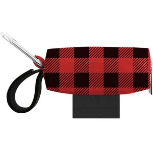 Doggie Walk Bags Red Check Duffel Dog Poop Bag Holder & Bags, 12 count