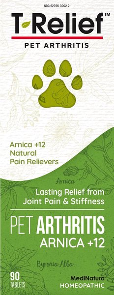 MediNatura T-Relief Arnica +12 Homeopathic Medicine for Joint Pain/Arthritis for Cats, Dogs & Horses, 90 count slide 1 of 5