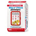 Petkin Petwipes Germ Removal Big n' Thick Antibacterial Dog & Cat Wipes, 100 count