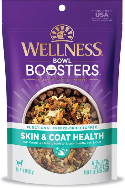 Wellness CORE Bowl Boosters Skin & Coat Dry Dog Food Topper, 4-oz bag slide 1 of 10