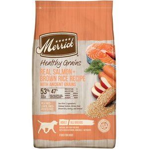 Merrick Healthy Grains Real Salmon & Brown Rice Recipe With Ancient Grains Dry Dog Food, 25-lb bag