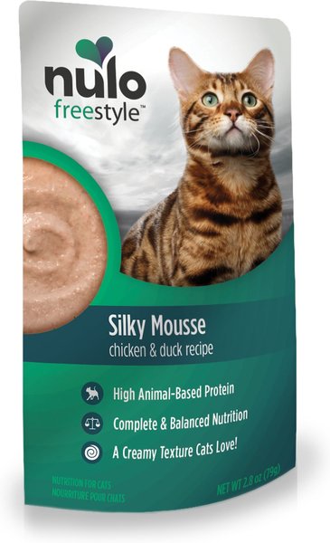 Nulo Freestyle Silky Mousse Chicken & Duck Recipe Grain-Free Wet Cat Food, 2.8-oz, case of 24 slide 1 of 3