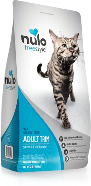 Nulo Freestyle Salmon & Lentils Recipe Grain-Free Adult Trim Dry Cat Food, 2-lb bag slide 1 of 4