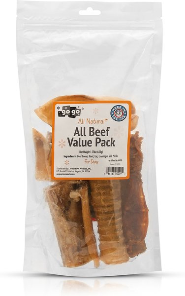 GoGo Pet Products All Beef Value Pack Dog Treats, 1.7-lb bag slide 1 of 2