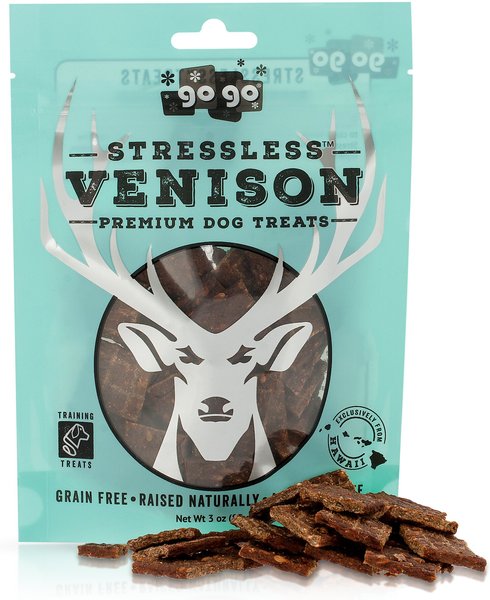 GoGo Pet Products Stressless Venison Grain-Free Training Dog Treats, 3-oz bag slide 1 of 1