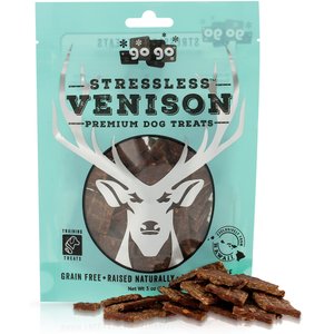 GoGo Pet Products Stressless Venison Grain-Free Training Dog Treats, 3-oz bag