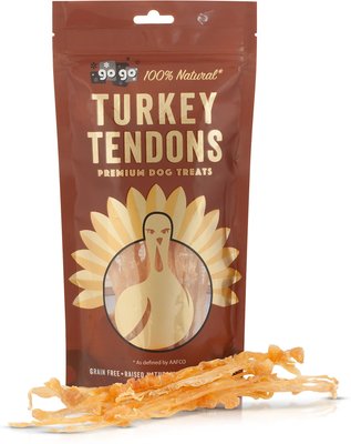 GoGo Pet Products Turkey Tendons Grain-Free Dog Treats, 3-oz bag, slide 1 of 1