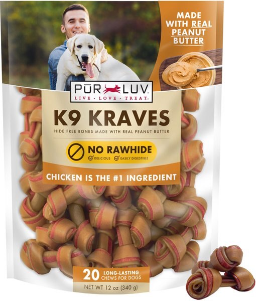Pur Luv K9 Kraves Peanut Butter Dog Treats, 12-oz bag slide 1 of 6
