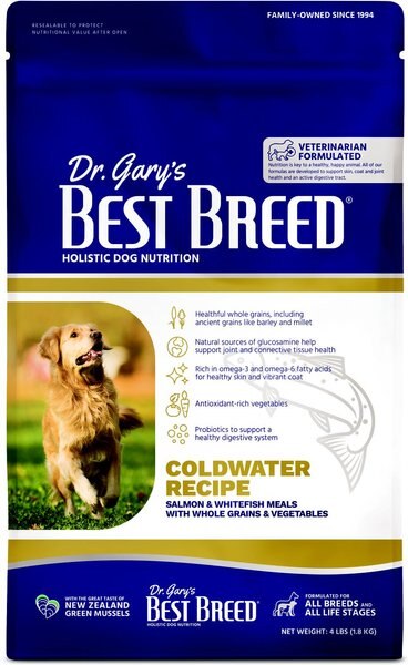 Dr. Gary's Best Breed Holistic Coldwater Recipe Dry Dog Food, 4-lb bag slide 1 of 6