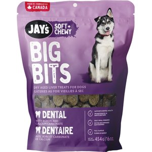 Jay's Soft & Chewy Big Bits Dental Dog Treats, 16-oz bag