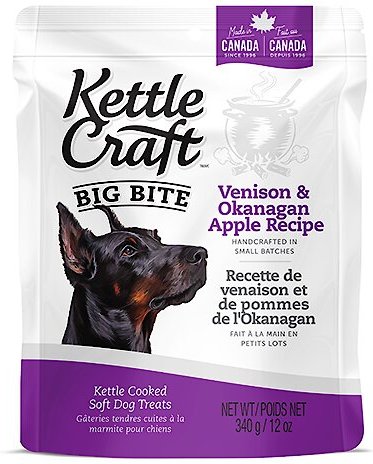 Kettle Craft Big Bite Venison & Okanagan Apple Recipe Dog Treats, 12-oz bag slide 1 of 2