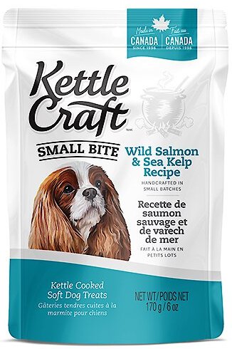 Kettle Craft Small Bite Wild Salmon & Sea Kelp Recipe Dog Treats, 6-oz bag slide 1 of 2