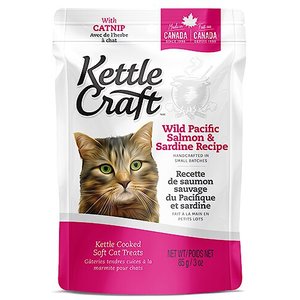 Kettle Craft Wild Pacific Salmon & Sardine Recipe Cat Treats, 3-oz bag