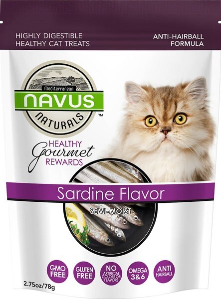 Navus Naturals Healthy Gourmet Rewards Sardine Flavor Semi-Moist Cat Treats, 2.75-oz bag slide 1 of 6