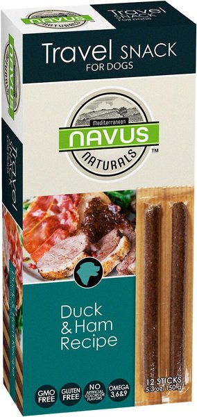 Navus Naturals Travel Snacks Duck & Ham Recipe Dog Treats, 5.3-oz bag slide 1 of 7