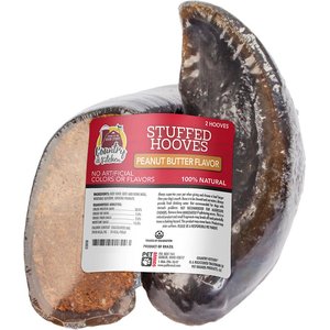 Country Kitchen Stuffed Hooves Peanut Butter Flavor Dog Treat, 2 count
