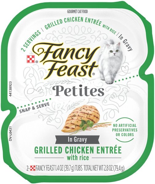 Fancy Feast Petites In Gravy Grilled Chicken with Rice Entree Wet Cat Food, 2.8-oz, case of 12 slide 1 of 10