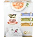 Fancy Feast Creamy Collection Variety Pack Grain-Free Wet Cat Food Topper, 1.4-oz pouch, case of 12, 3 count