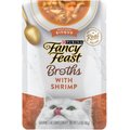 Fancy Feast Broths Seafood Bisque with Shrimp Grain-Free Cat Food Topper, 1.4-oz, case of 16
