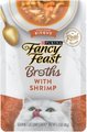 Fancy Feast Broths Seafood Bisque with Shrimp Grain-Free Cat Food Topper, 1.4-oz, case of 16