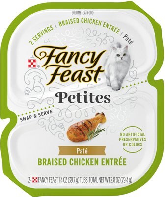 Fancy Feast Petites Pate Braised Chicken Entrée Wet Cat Food, 2.8-oz, case of 12, slide 1 of 1