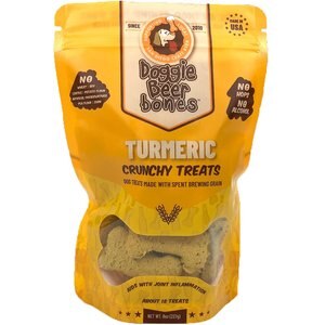 Doggie Beer Bones Turmeric Crunchy Dog Treats, 8-oz bag