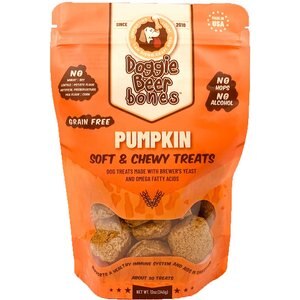 Doggie Beer Bones Pumpkin Soft & Chewy Grain-Free Dog Treats, 12-oz bag