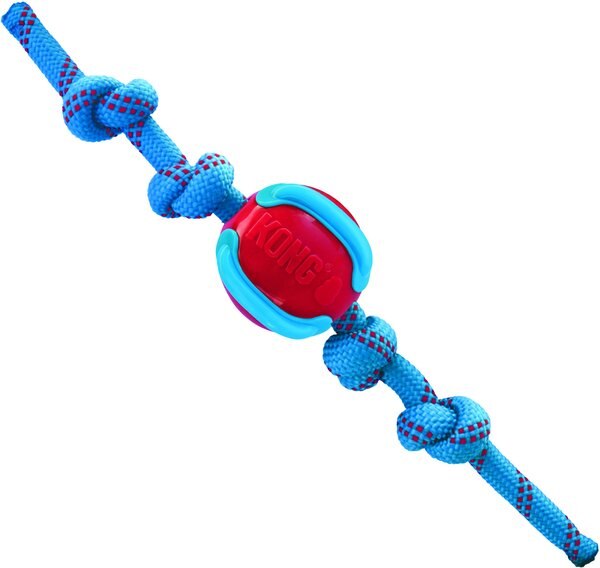 KONG Jaxx Brights Ball Rope Dog Toy slide 1 of 4