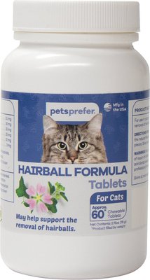 PetsPrefer Hairball Control Chicken Flavor Tablet Cat Supplement, 60 count, slide 1 of 1