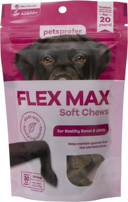 PetsPrefer Flex Max Hip & Joint Support Pork Flavor Soft Chew Dog Supplement, 30 count, slide 1 of 1