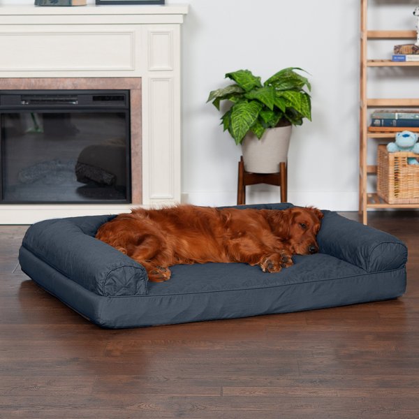 FurHaven Quilted Orthopedic Sofa Cat & Dog Bed w/ Removable Cover, Iron Gray, Jumbo slide 1 of 10