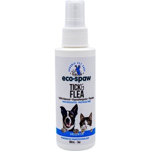 EcoSpaw Unscented Flea & Tick Dog & Cat Spray, 3-oz bottle