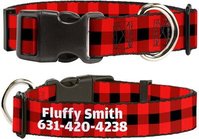 Buckle-Down Polyester Personalized Dog Collar, Buffalo Plaid, slide 1 of 1