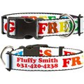 Buckle-Down Polyester Personalized Dog Collar, Free Hugs, Large