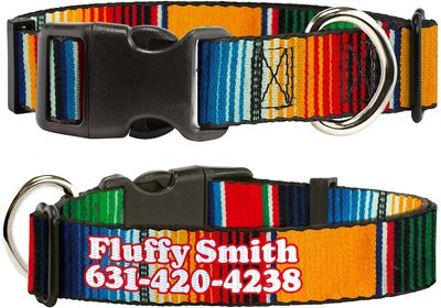 Buckle-Down Polyester Personalized Dog Collar, Zarape, slide 1 of 1