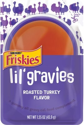 Friskies Lil' Gravies Roasted Turkey Flavor Cat Food Complement, 1.55-oz, case of 16, slide 1 of 1