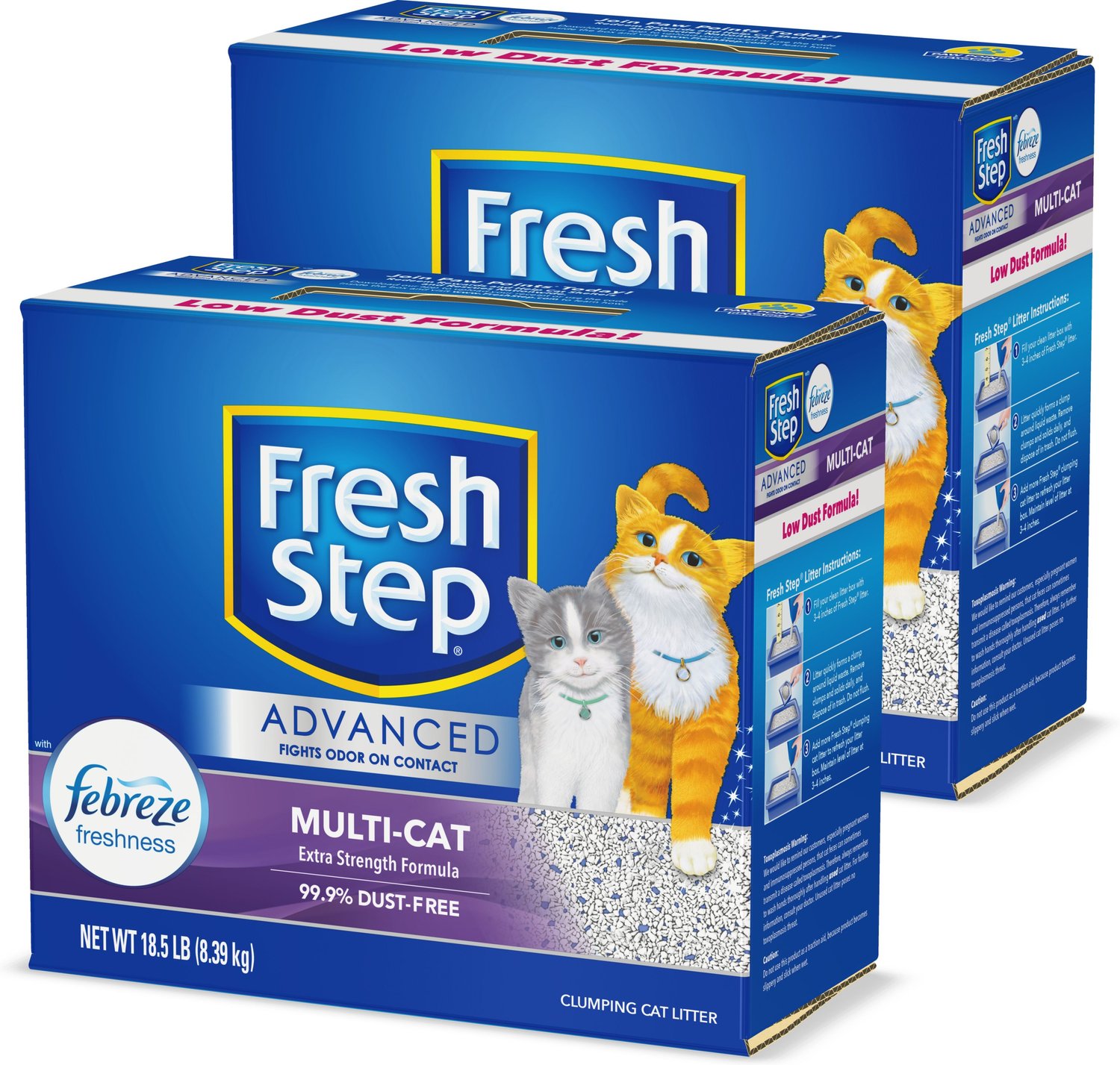 FRESH STEP Advanced MultiCat Febreze Freshness Scented Clumping Clay