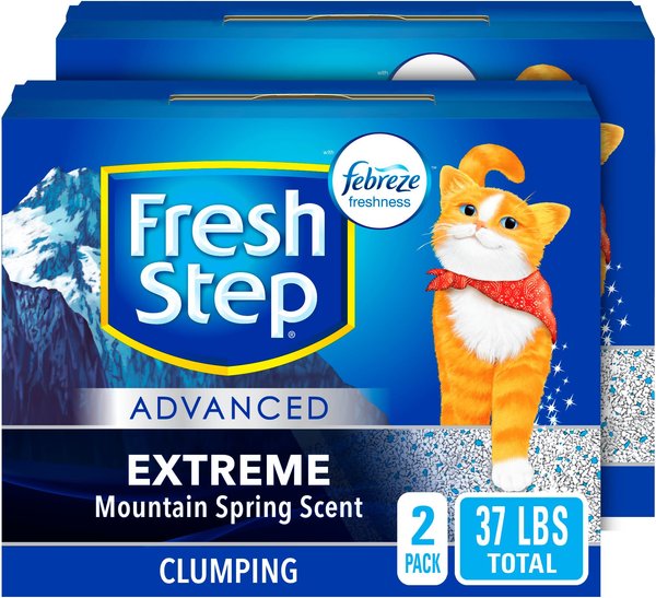 Fresh Step Advanced Extreme Mountain Spring Scented Clumping Clay Cat Litter, 18.5-lb box, 2 pack slide 1 of 9