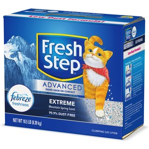 Fresh Step Advanced Extreme Mountain Spring Scented Clumping Clay Cat Litter, 18.5-lb box, 1 pack