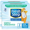 Fresh Step Advanced Simply Unscented Clumping Clay Cat Litter, 18.5-lb box, 2 pack
