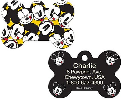 Quick-Tag Disney's Mickey Mouse Bone Personalized Dog & Cat ID Tag, slide 1 of 1