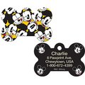 Quick-Tag Disney's Mickey Mouse Bone Personalized Dog & Cat ID Tag, Black