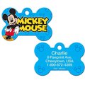 Quick-Tag Disney's Mickey Mouse Bone Personalized Dog & Cat ID Tag, Blue