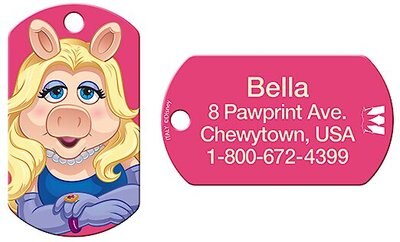 Quick-Tag Disney's Muppets Miss Piggy Military Personalized Dog & Cat ID Tag, slide 1 of 1