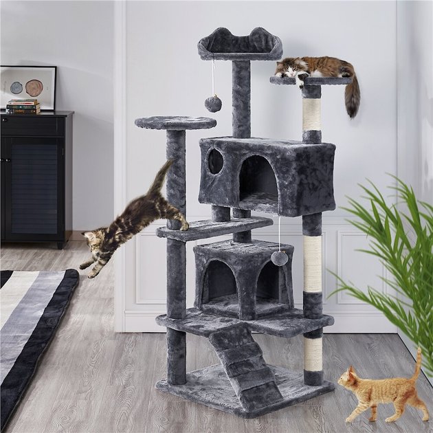 Yaheetech 54.5 H Multilevel Indoor Cat Tree & Condo