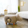 ZEZE Baby Hippo Soft Footstool Cat House