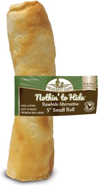Fieldcrest Farms Nothin' To Hide Rawhide Alternative Small Roll 5" Chicken Flavor Natural Chew Dog Treats, 1 count slide 1 of 7